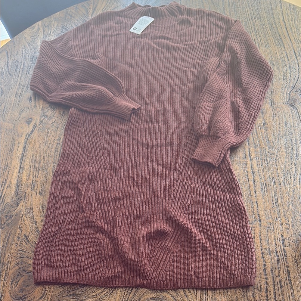 Style & Co. Chocolate Ribbed Knit Sweater